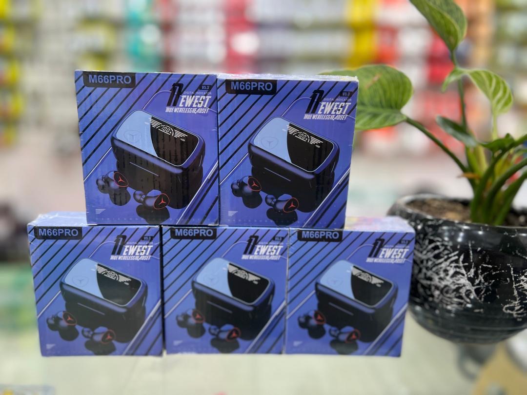 هندزفری بلوتوثی نیوست مدل M66 Pro با قابلیت نویز کنسلینگ و پاوربانک